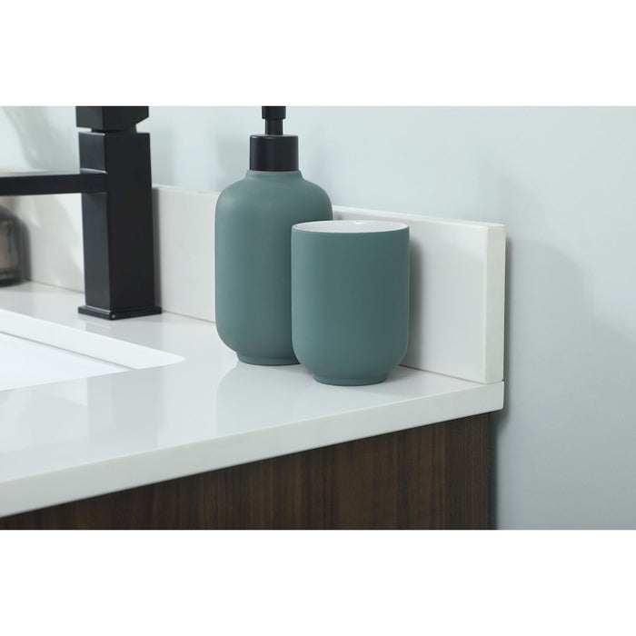 Elegant Sloane 30" Single Bathroom Vanity, Walnut/Backsplash
