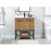Elegant Sloane 30" Single Vanity, Walnut Brown/Backsplash
