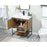 Elegant Sloane 30" Single Vanity, Walnut Brown/Backsplash