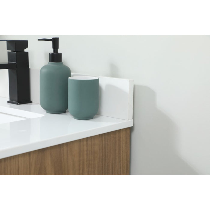 Elegant Sloane 30" Single Vanity, Walnut Brown/Backsplash