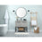 Elegant Sloane 36" Single Bathroom Vanity, Blue/Backsplash