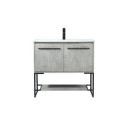 Elegant Sloane 36" Single Bathroom Vanity, Concrete Grey - VF42536MCG
