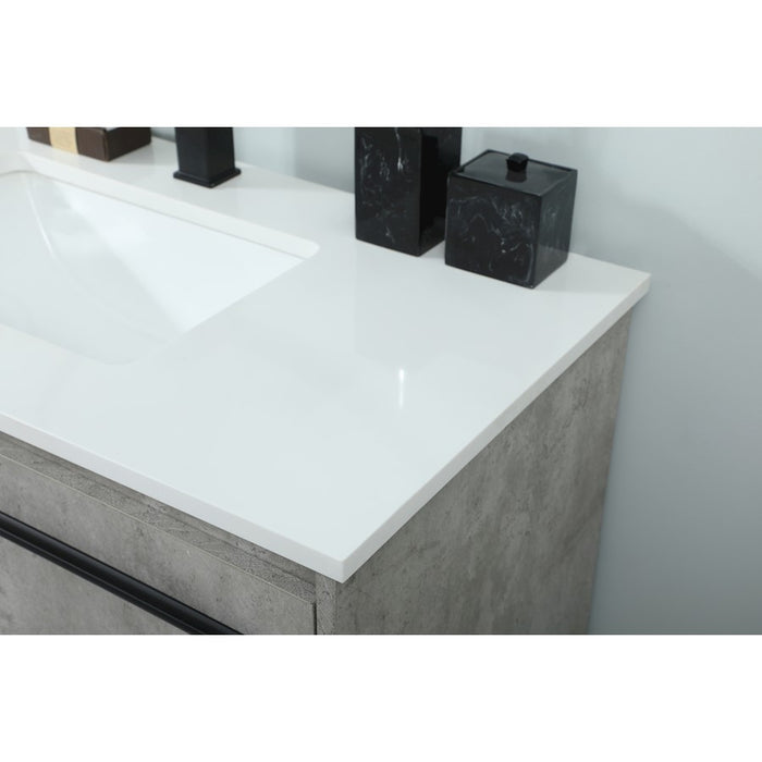 Elegant Sloane 36" Single Bathroom Vanity, Concrete Grey