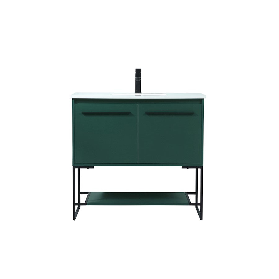 Elegant Kitchen/Bath Sloane 36" Single Bathroom Vanity, Green - VF42536MGN