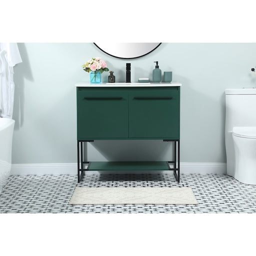 Elegant Kitchen/Bath Sloane 36" Single Bathroom Vanity, Green