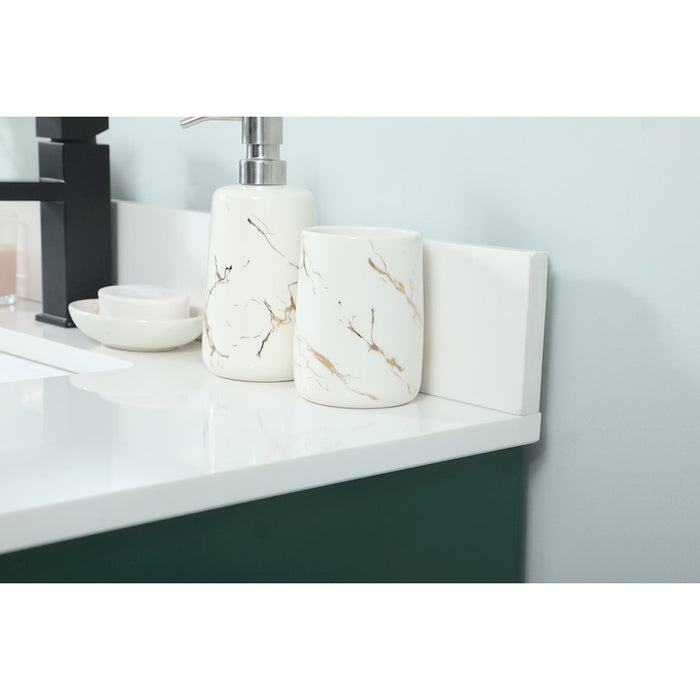 Elegant Sloane 36" Single Bathroom Vanity, Green/Backsplash