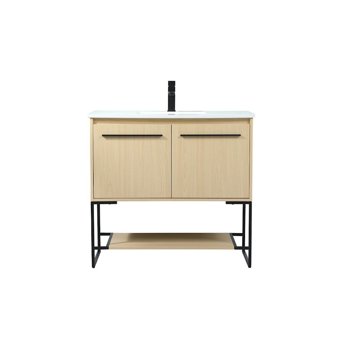 Elegant Kitchen/Bath Sloane 36" Single Bathroom Vanity, Maple - VF42536MMP