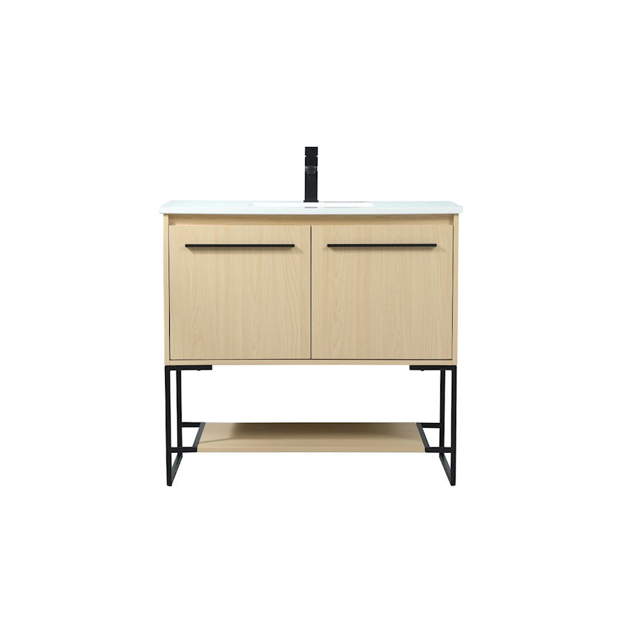 Elegant Kitchen/Bath Sloane 36" Single Bathroom Vanity, Maple - VF42536MMP