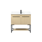 Elegant Sloane 36" Single Bathroom Vanity, Maple/Backsplash - VF42536MMP-BS