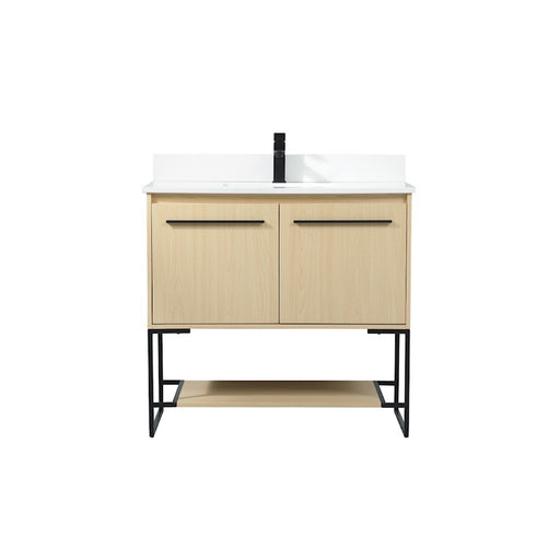 Elegant Sloane 36" Single Bathroom Vanity, Maple/Backsplash - VF42536MMP-BS