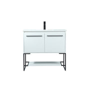 Elegant Kitchen/Bath Sloane 36" Single Bathroom Vanity, White - VF42536MWH