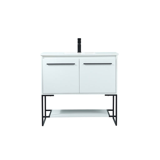 Elegant Kitchen/Bath Sloane 36" Single Bathroom Vanity, White - VF42536MWH