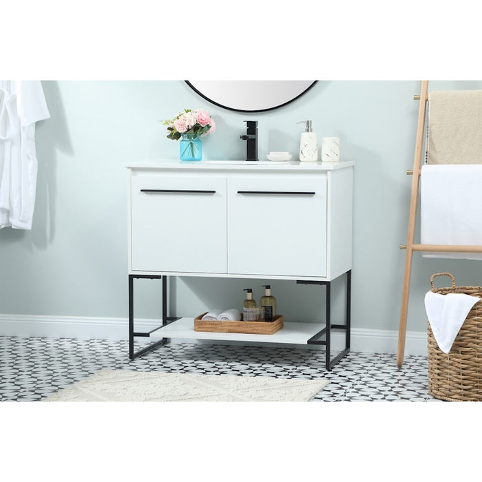 Elegant Kitchen/Bath Sloane 36" Single Bathroom Vanity, White