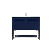 Elegant Kitchen/Bath Sloane 40" Single Bathroom Vanity, Blue - VF42540MBL