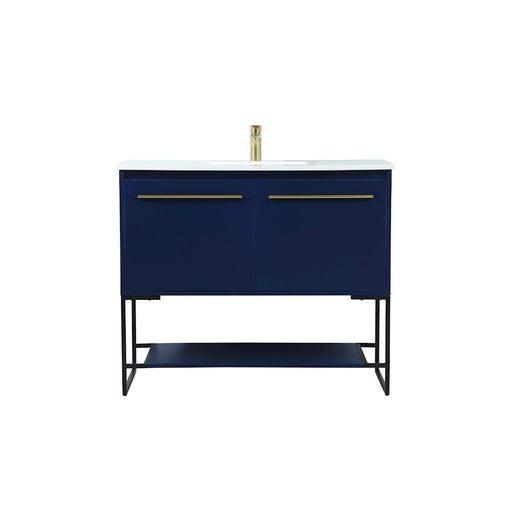 Elegant Kitchen/Bath Sloane 40" Single Bathroom Vanity, Blue - VF42540MBL