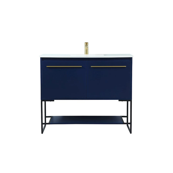 Elegant Kitchen/Bath Sloane 40" Single Bathroom Vanity, Blue - VF42540MBL