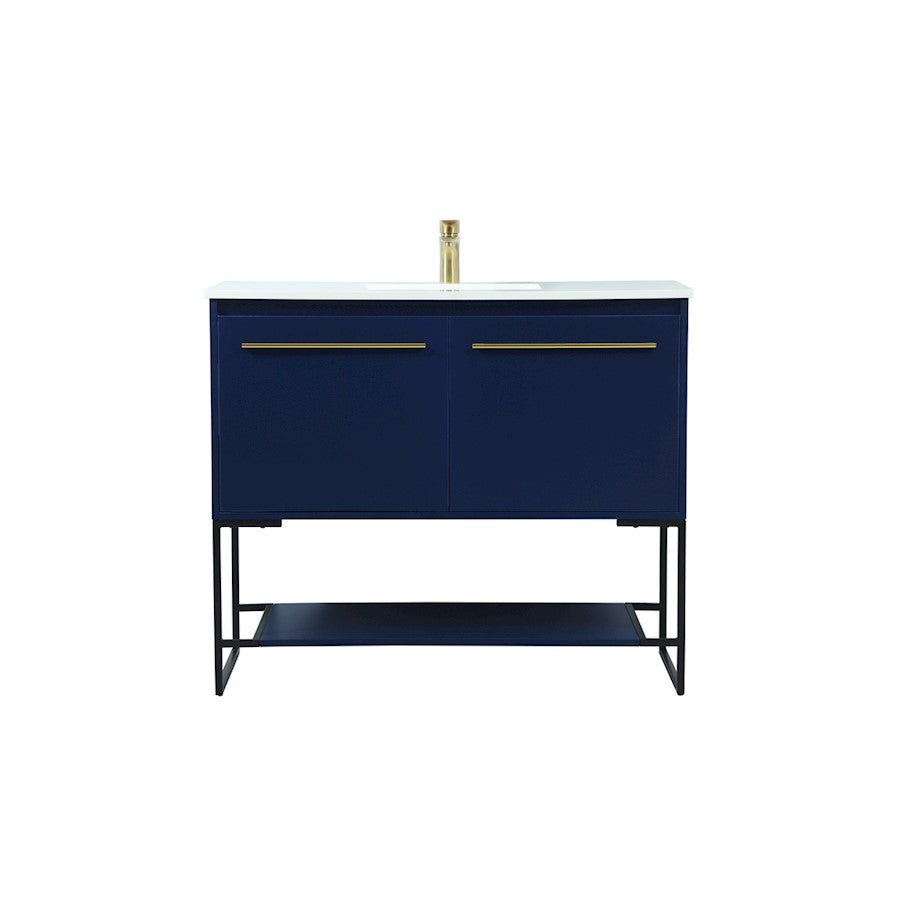 Elegant Kitchen/Bath Sloane 40" Single Bathroom Vanity, Blue - VF42540MBL