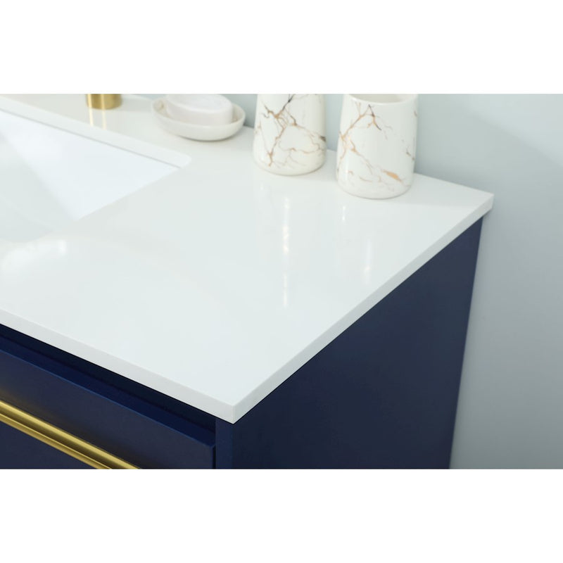 Elegant Kitchen/Bath Sloane 40" Single Bathroom Vanity, Blue