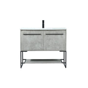 Elegant Sloane 40" Single Bathroom Vanity, Concrete Grey - VF42540MCG