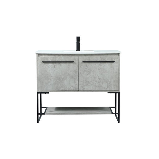 Elegant Sloane 40" Single Bathroom Vanity, Concrete Grey - VF42540MCG