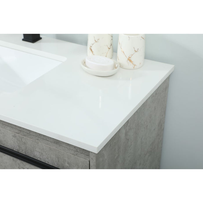 Elegant Sloane 40" Single Bathroom Vanity, Concrete Grey