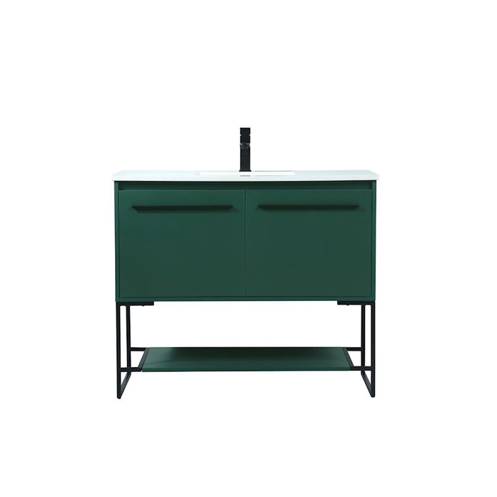 Elegant Kitchen/Bath Sloane 40" Single Bathroom Vanity, Green - VF42540MGN
