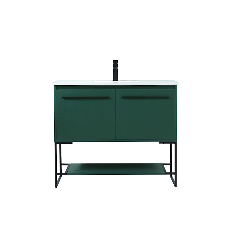 Elegant Kitchen/Bath Sloane 40" Single Bathroom Vanity, Green - VF42540MGN
