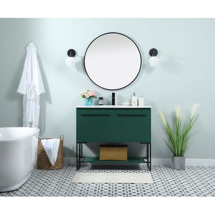 Elegant Kitchen/Bath Sloane 40" Single Bathroom Vanity, Green