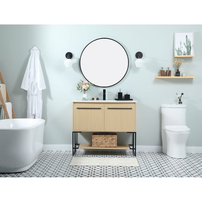 Elegant Sloane 40" Single Bathroom Vanity, Green/Backsplash