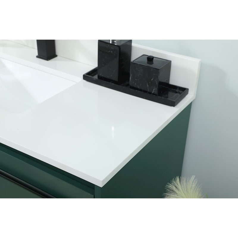 Elegant Sloane 40" Single Bathroom Vanity, Green/Backsplash