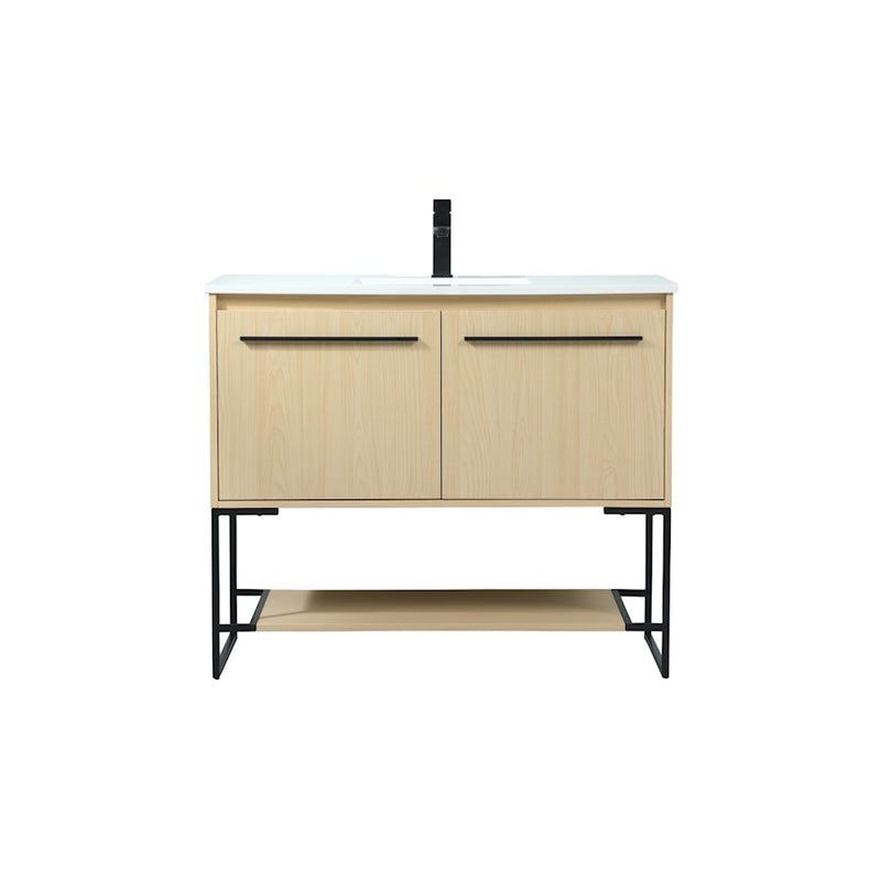 Elegant Kitchen/Bath Sloane 40" Single Bathroom Vanity, Maple - VF42540MMP