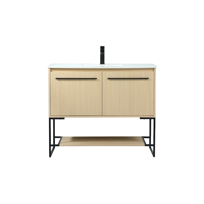 Elegant Kitchen/Bath Sloane 40" Single Bathroom Vanity, Maple - VF42540MMP