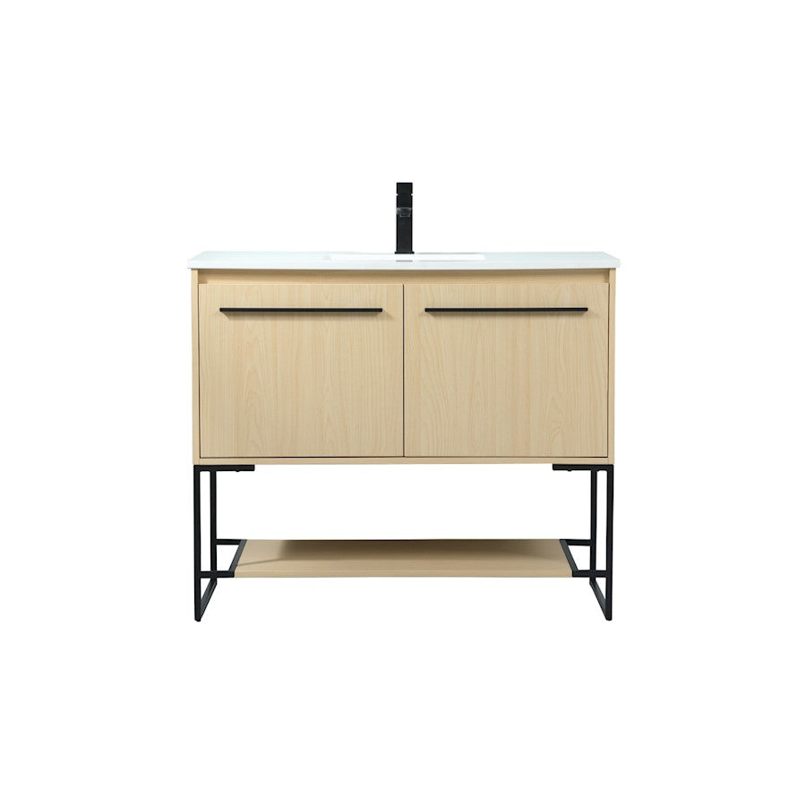 Elegant Kitchen/Bath Sloane 40" Single Bathroom Vanity, Maple - VF42540MMP