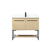 Elegant Sloane 40" Single Bathroom Vanity, Maple/Backsplash - VF42540MMP-BS