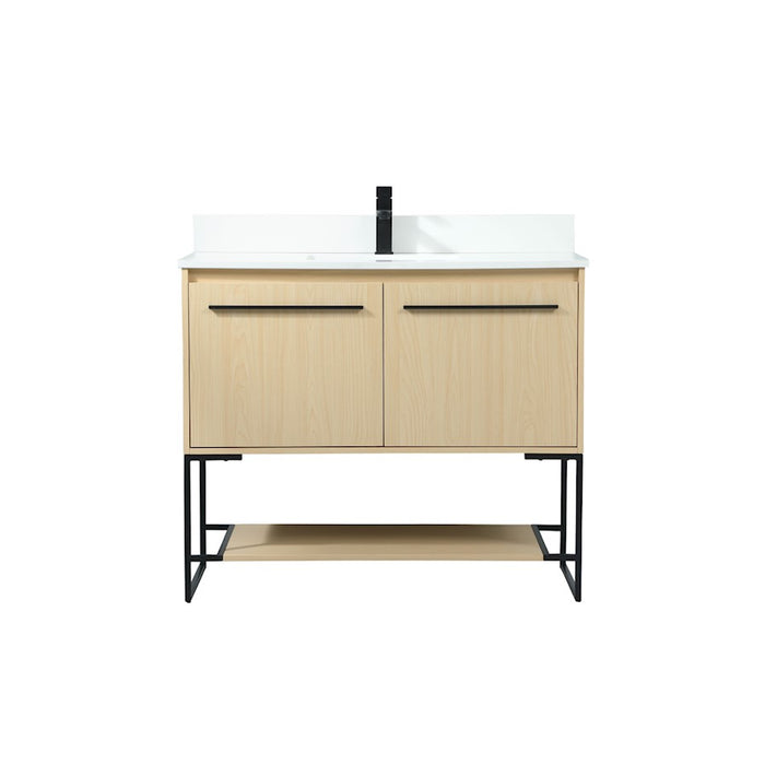 Elegant Sloane 40" Single Bathroom Vanity, Maple/Backsplash - VF42540MMP-BS