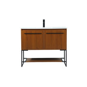 Elegant Kitchen/Bath Sloane 40" Single Bathroom Vanity, Teak - VF42540MTK