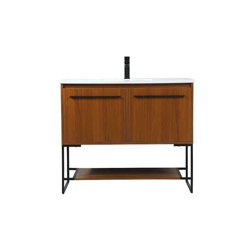 Elegant Kitchen/Bath Sloane 40" Single Bathroom Vanity, Teak - VF42540MTK