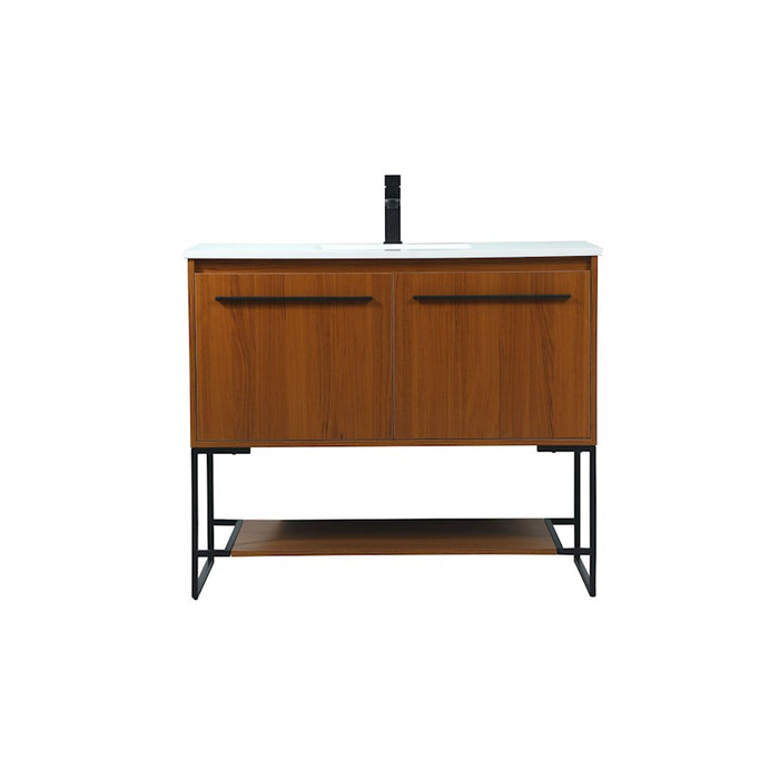 Elegant Kitchen/Bath Sloane 40" Single Bathroom Vanity, Teak - VF42540MTK