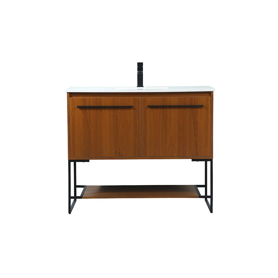 Elegant Kitchen/Bath Sloane 40" Single Bathroom Vanity, Teak - VF42540MTK