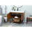 Elegant Kitchen/Bath Sloane 40" Single Bathroom Vanity, Teak