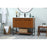 Elegant Sloane 40" Single Bathroom Vanity, Teak/Backsplash