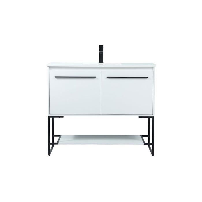 Elegant Kitchen/Bath Sloane 40" Single Bathroom Vanity, White - VF42540MWH