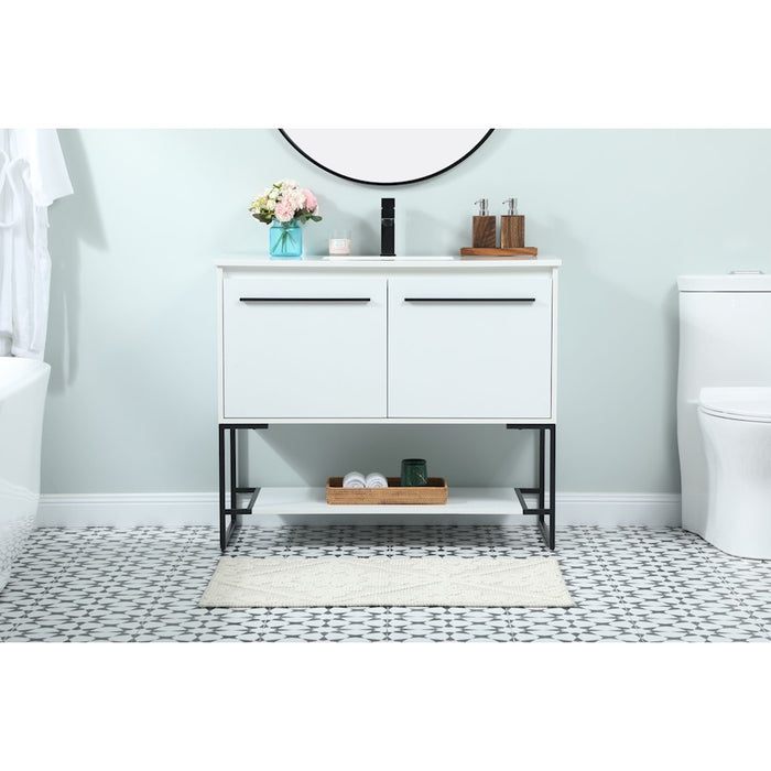 Elegant Kitchen/Bath Sloane 40" Single Bathroom Vanity, White