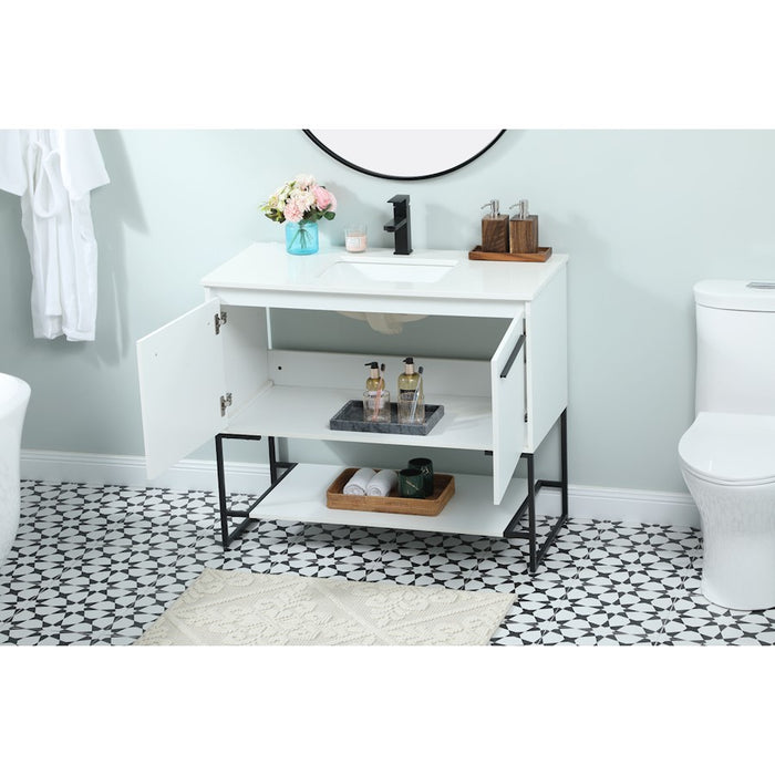 Elegant Kitchen/Bath Sloane 40" Single Bathroom Vanity, White