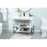 Elegant Sloane 40" Single Bathroom Vanity, White/Backsplash