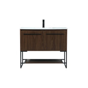 Elegant Kitchen/Bath Sloane 40" Single Bathroom Vanity, Walnut - VF42540MWT