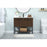 Elegant Sloane 40" Single Bathroom Vanity, Walnut/Backsplash