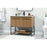 Elegant Sloane 40" Single Vanity, Walnut Brown/Backsplash