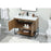 Elegant Sloane 40" Single Vanity, Walnut Brown/Backsplash