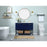 Elegant Sloane 40" Single Vanity, Walnut Brown/Backsplash